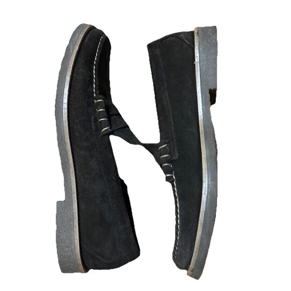 G.H. Bass Weejun Mens 12 D Larson Lug Loafers Suede Leather Brown Slip On Casual - Picture 6 of 8